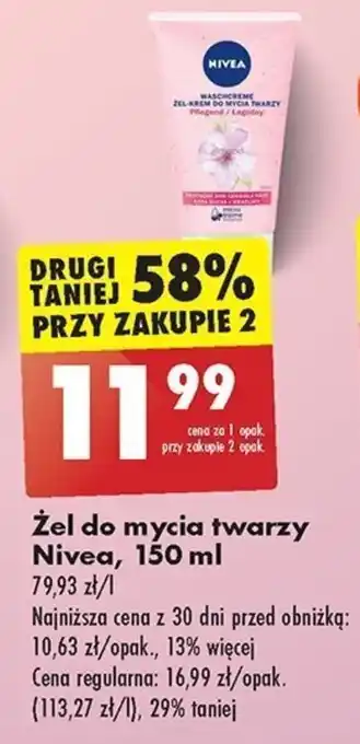 Biedronka Żel do mycia twarzy Nivea, 150 ml oferta
