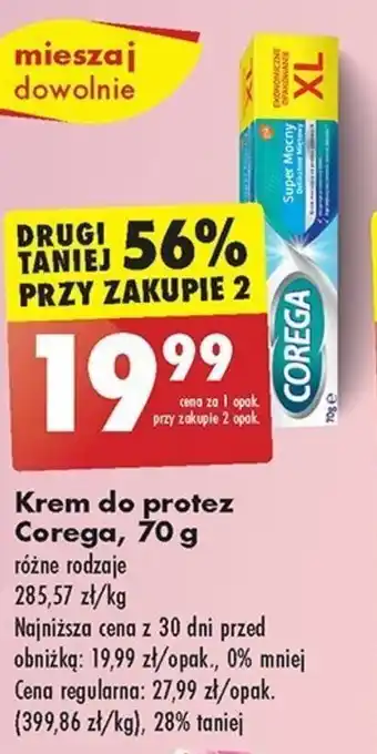 Biedronka Krem do protez Corega, 70 g oferta