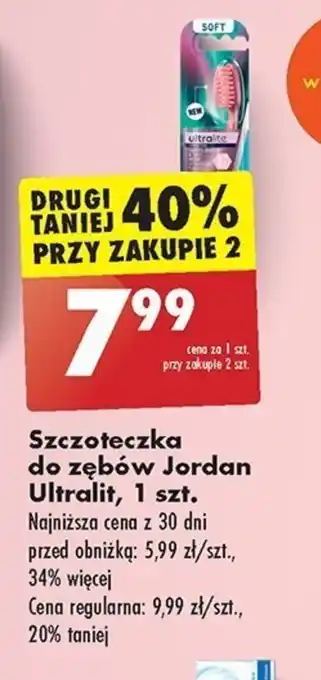 Biedronka Szczoteczka do zębów Jordan Ultralit, 1 szt. oferta