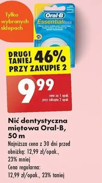 Biedronka Nić dentystyczna miętowa Oral-B, 50 m oferta
