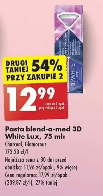 Biedronka Pasta blend-a-med 3D White Lux, 75 ml oferta