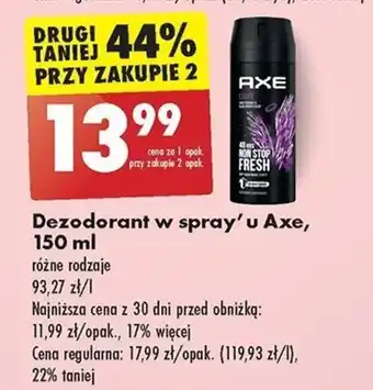 Biedronka Dezodorant w spray'u Axe, 150 ml oferta