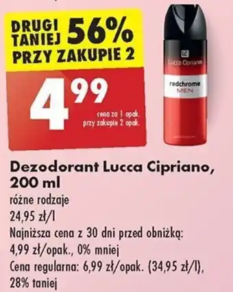 Biedronka Dezodorant Lucca Cipriano, 200 ml oferta