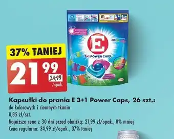Biedronka Kapsułki do prania E 3+1 Power Caps, 26 szt. oferta