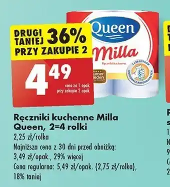 Biedronka Ręczniki kuchenne Milla Queen, 2=4 rolki oferta