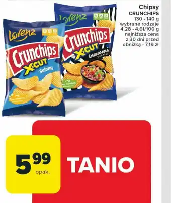 Carrefour Chipsy CRUNCHIPS 130 -140 g oferta