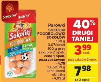 Carrefour Parówki SOKOLIKI FOODBOLÓWKI SOKOŁÓW 130 g oferta