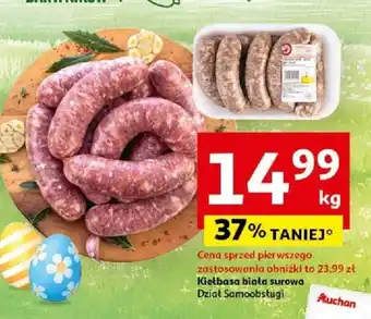 Auchan Kiełbasa biała surowa 1 kg oferta