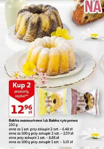 Auchan Babka marmurkowa lub Babka cytrynowa 250 g oferta