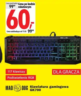 Media Expert Klawiatura gamingowa Mad Dog oferta