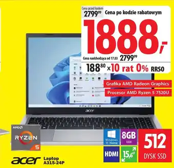 Media Expert Laptop Acer oferta