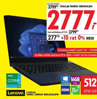 Media Expert Laptop Lenovo oferta