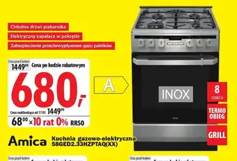 Media Expert Kuchenka gazowo-elektryczna Amica oferta