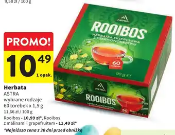 Intermarche Herbata ASTRA 60 tb x 1,5 g oferta