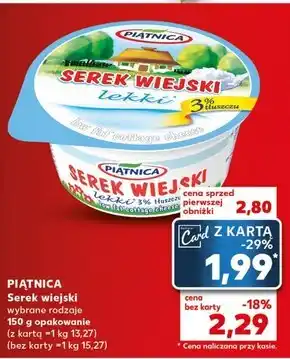 Kaufland Piątnica Serek wiejski lekki 150 g oferta