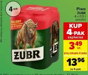 Globi Żubr Piwo jasne 2 l (4 x 0,5 l) oferta