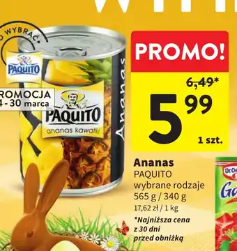 Intermarche Ananas PAQUITO 565/340g oferta