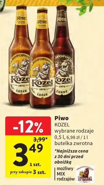 Intermarche Piwo KOZEL 0,5l oferta