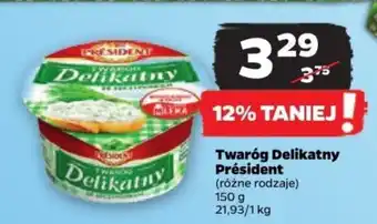 Netto Twaróg Delikatny Président 150 g oferta