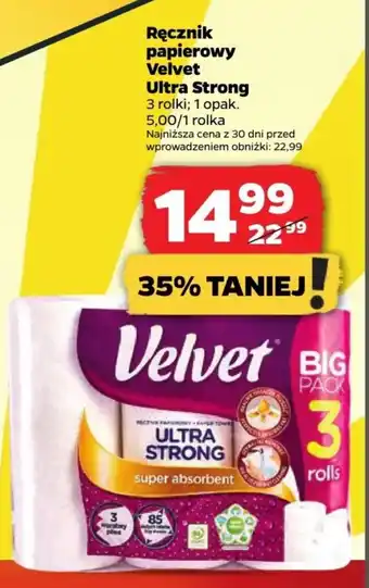 Netto Ręcznik papierowy Velvet Ultra Strong 3 rolki oferta