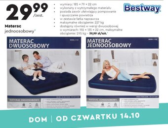 Biedronka Materac jednoosobowy oferta