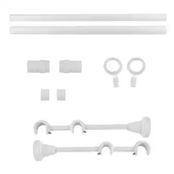 Castorama Karnisz podwójny GoodHome Anafi 19/16 mm 240 cm cylinder biały mat oferta