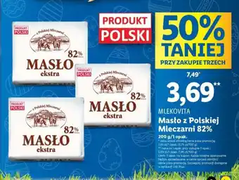 Lidl MLEKOVITA Masło z Polskiej Mleczarni 82% 200g oferta