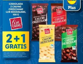 Lidl CZEKOLADA Z CAŁYMI ORZECHAMI LUB MIGDAŁAMI, 100 G oferta