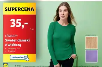 Lidl ESMARA Sweter damski z wiskozą rozmiary: S-L oferta