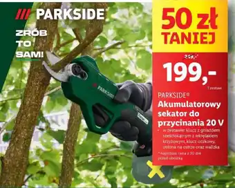 Lidl PARKSIDE Akumulatorowy sekator do przycinania 20 V oferta