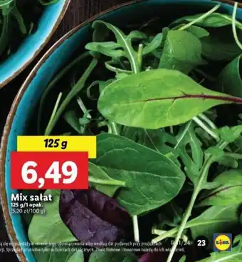 Lidl Mix sałat 125g oferta