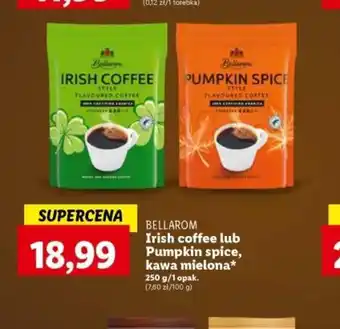 Lidl Bellarom Irish coffee lub Pumpkin spice kawa mielona 250g oferta