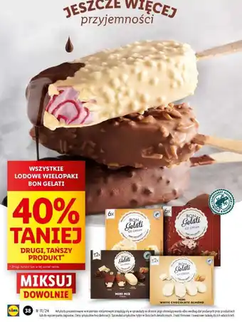 Lidl WSZYSTKIE LODOWE WIELOPAKI BON GELATI oferta