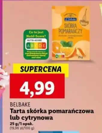 Lidl Tarta skórka pomarańczowa lub cytrynowa 25 g/1 opak. oferta