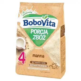 Lidl BoboVita Porcja zbóż Kaszka mleczna manna po 4 miesiącu 210 g oferta