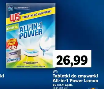 Lidl Tabletki do zmywarki W5 oferta