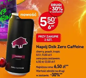 Żabka Napój Dzik Zero Caffeine 0,5 l oferta