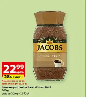Auchan Kawa rozpuszczalna Jacobs Cronat Gold, 200 g oferta