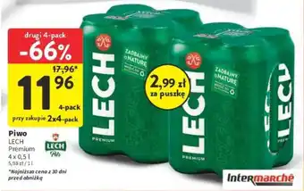 Intermarche Piwo LECH 4 x 0,5 l oferta