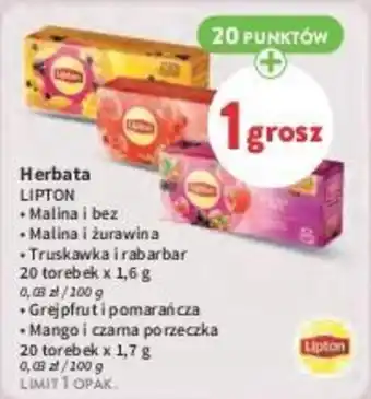 Intermarche Herbata LIPTON 20 tor. x 1,6 g oferta