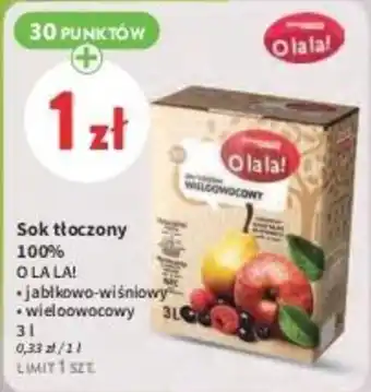 Intermarche Sok tłoczony 100% O LA LA! 3 l oferta