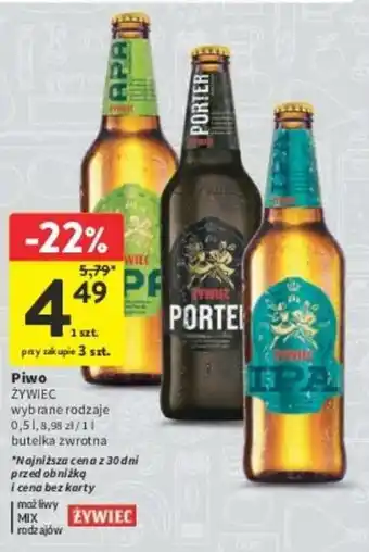 Intermarche Piwo ŻYWIEC 0,5 l oferta