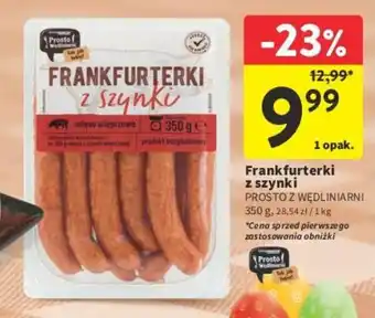 Intermarche Frankfurterki z szynki PROSTO Z WĘDLINIARNI 350 g oferta