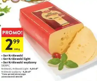 Intermarche Ser Królewski / Ser Królewski light / Ser Królewski wędzony SIERPC 100 g oferta