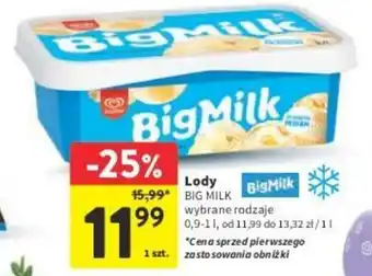 Intermarche Lody BIG MILK 0,9-1 l oferta