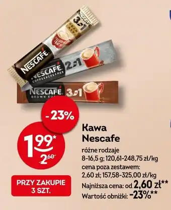 Żabka Kawa Nescafe 8-16,5 g oferta