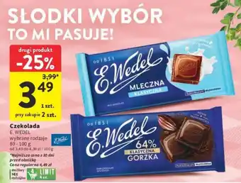 Intermarche Czekolada E. WEDEL 80-100g oferta