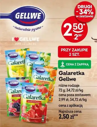 Żabka Galaretka Gellwe 72 g oferta