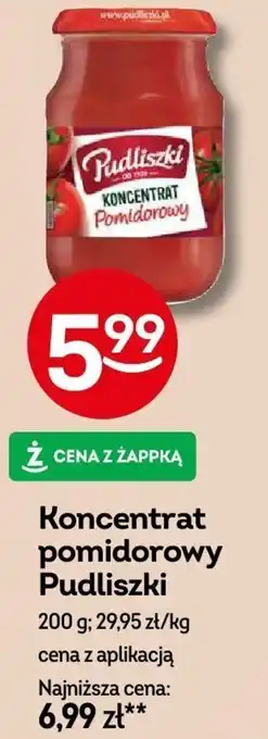 Żabka Koncentrat pomidorowy Pudliszki 200 g oferta