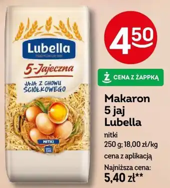 Żabka Makaron 5 jaj Lubella oferta